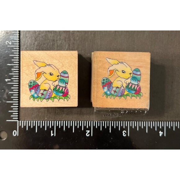 Easter Bunny Wood mounted Rubber Stamp Unbranded - Picture 1 of 4